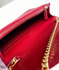 Клатч Saint Laurent Monogram Envelope Chain Wallet Red